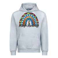 Heather Grey autism awareness rainbow Urban Hoodie - RacoonDesign