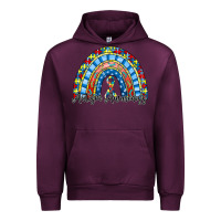 Mauve Wine autism awareness rainbow Urban Hoodie - RacoonDesign