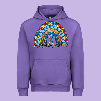 Autism Awareness Rainbow Urban Hoodie Designed By Racoondesign
