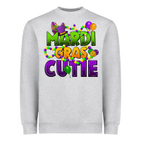Heather Grey mardi gras cutie Heavyweight Sweatshirt - CowGirlArtShop