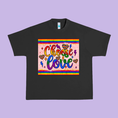 Choose Love Tumbler Urban Heavy Tee Designed By Jahusdesignshop