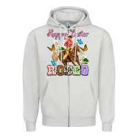 Dove Grey Happy Easter rodeo cowgirl Zipper Hoodie - OliviaCreatesArt