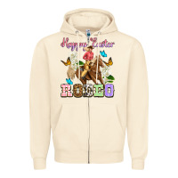 Sandshell Happy Easter rodeo cowgirl Zipper Hoodie - OliviaCreatesArt