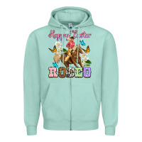 Seafoam Happy Easter rodeo cowgirl Zipper Hoodie - OliviaCreatesArt