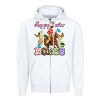 White Happy Easter rodeo cowgirl Zipper Hoodie - OliviaCreatesArt
