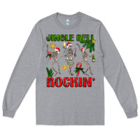 Heather Grey Jingle bell rockin' Long Sleeve Tee - NancyCooperArtShop