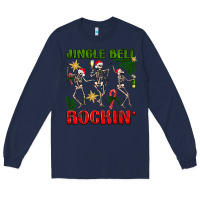 Navy Jingle bell rockin' Long Sleeve Tee - NancyCooperArtShop