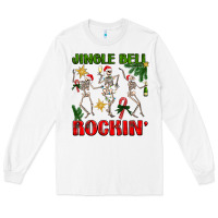 White Jingle bell rockin' Long Sleeve Tee - NancyCooperArtShop