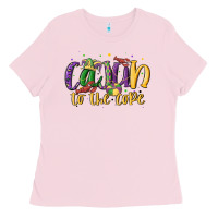Bubblegum Pink cajun to the core Ladies Tee - MaliasSmallBusiness