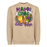 Mushroom mardi gras and beer Heavyweight Sweatshirt - CowGirlArtShop