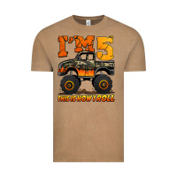 Vintage Coffee i'm five this is how i roll monster truck birthday Vintage Tee - Jasminsmagicworld