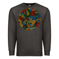 Smoke african fabric pattern round earrings 3 Premium Sweatshirt - BundleAndBundleShop