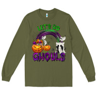 Army Green Let's Go Ghouls Long Sleeve Tee - texasbilliewilder