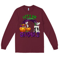 Burgundy Let's Go Ghouls Long Sleeve Tee - texasbilliewilder