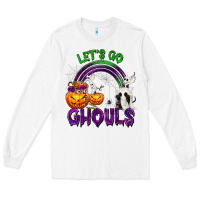 White Let's Go Ghouls Long Sleeve Tee - texasbilliewilder