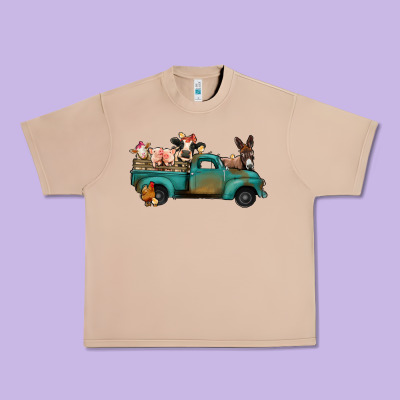 Farm Animals Truck Urban Heavy Tee Designed By Bettercallsaul