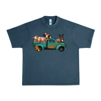 Midnight Navy Farm Animals Truck Urban Heavy Tee - Bettercallsaul