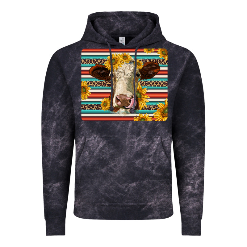 Serape Leopard Hereford Cattle Mousepad Vintage Hoodie by Jasminsmagicworld | Teevron