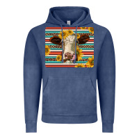 Vintage Denim serape leopard hereford cattle mousepad Vintage Hoodie - Jasminsmagicworld