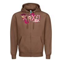 Chestnut Valentine's Day pig xoxo Zipper Hoodie - FaDigitalArtStudio