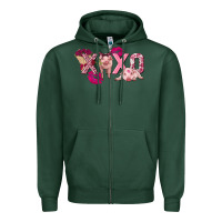 Sports Green Valentine's Day pig xoxo Zipper Hoodie - FaDigitalArtStudio