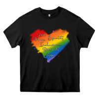 Black kindness equality peace love inclusion diversity h Heavy Core Tee - MaliasSmallBusiness