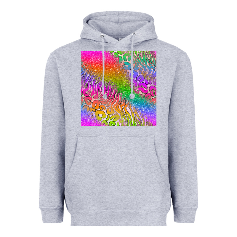 Neon Glitter Leopard Seamless Pattern Heavyweight Hoodie by BundleAndBundleShop | Teevron
