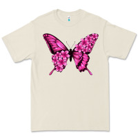 Bone Floral pink butterfly Premium Tee - NancyCooperArtShop