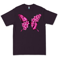 Plum Floral pink butterfly Premium Tee - NancyCooperArtShop