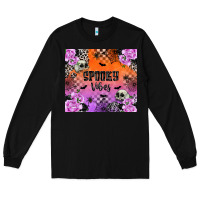 Black Spooky Vibes Long Sleeve Tee - texasbilliewilder
