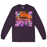 Plum Spooky Vibes Long Sleeve Tee - texasbilliewilder