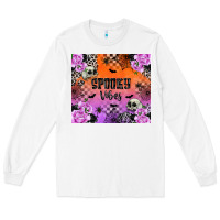 White Spooky Vibes Long Sleeve Tee - texasbilliewilder