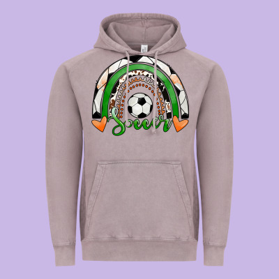 Soccer Rainbow Vintage Hoodie Designed By Ranaportraitstore