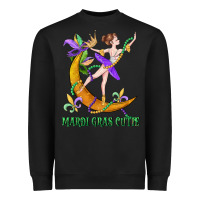 Black mardi gras cutie Heavyweight Sweatshirt - CowGirlArtShop