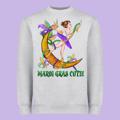 Mardi Gras Cutie Heavyweight Sweatshirt Designed By Cowgirlartshop