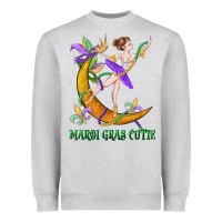 Heather Grey mardi gras cutie Heavyweight Sweatshirt - CowGirlArtShop