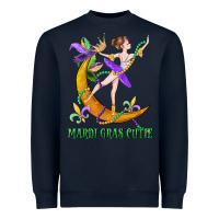 Navy mardi gras cutie Heavyweight Sweatshirt - CowGirlArtShop