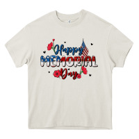 Cream happy memorial day Heavy Core Tee - MaliasSmallBusiness