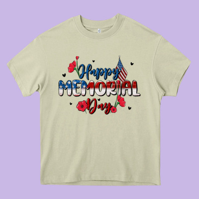 Happy Memorial Day Heavy Core Tee Designed By Maliassmallbusiness