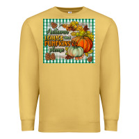 Antique Gold autumn leaves and pumpkins please mouse pad Premium Sweatshirt - BundleAndBundleShop