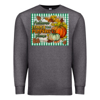 Charcoal Heather autumn leaves and pumpkins please mouse pad Premium Sweatshirt - BundleAndBundleShop