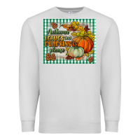 Dove Grey autumn leaves and pumpkins please mouse pad Premium Sweatshirt - BundleAndBundleShop
