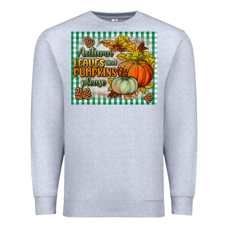 Autumn Leaves And Pumpkins Please Mouse Pad Premium Sweatshirt by BundleAndBundleShop | Teevron