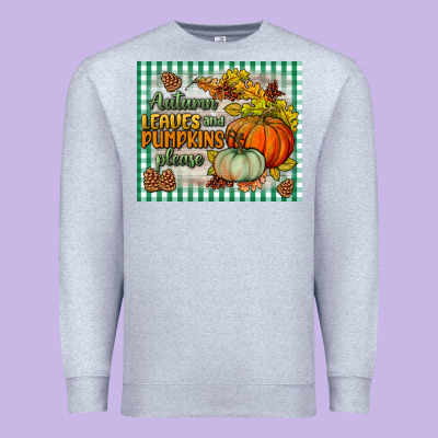 Autumn Leaves And Pumpkins Please Mouse Pad Premium Sweatshirt Designed By Bundleandbundleshop