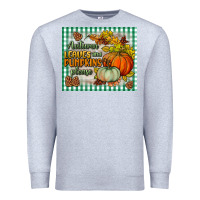 Heather Grey autumn leaves and pumpkins please mouse pad Premium Sweatshirt - BundleAndBundleShop