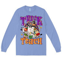 Colony Blue trick or teach halloween Long Sleeve Tee - NancyCooperArtShop