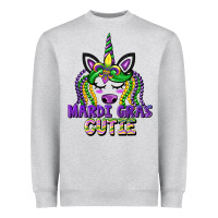 Mardi Gras Cutie Unicorn Heavyweight Sweatshirt | Teevron