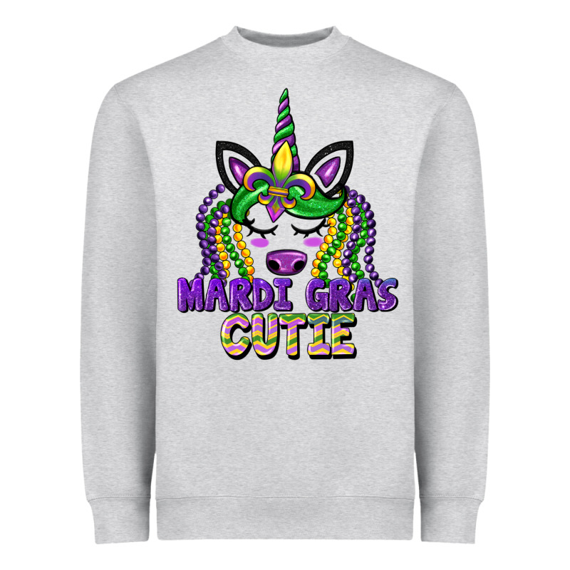 Mardi Gras Cutie Unicorn Heavyweight Sweatshirt by CowGirlArtShop | Teevron