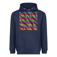 Navy neon rainbow leopard zebra seamless pattern Heavyweight Hoodie - BundleAndBundleShop