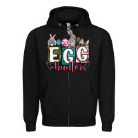 Black Easter egg hunter Zipper Hoodie - OliviaCreatesArt